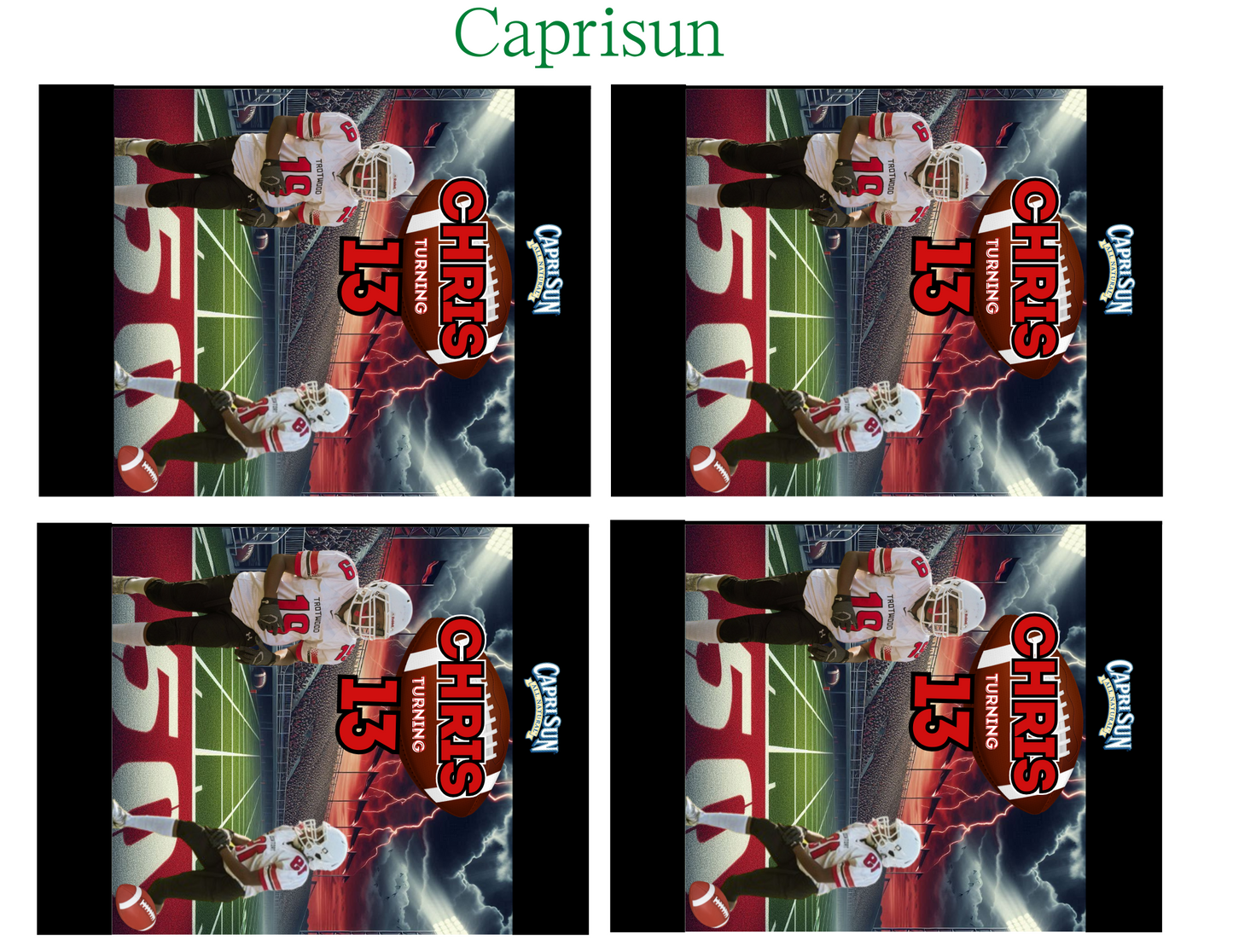 Football Party Favor Template (Digital Download Editable in Canva)